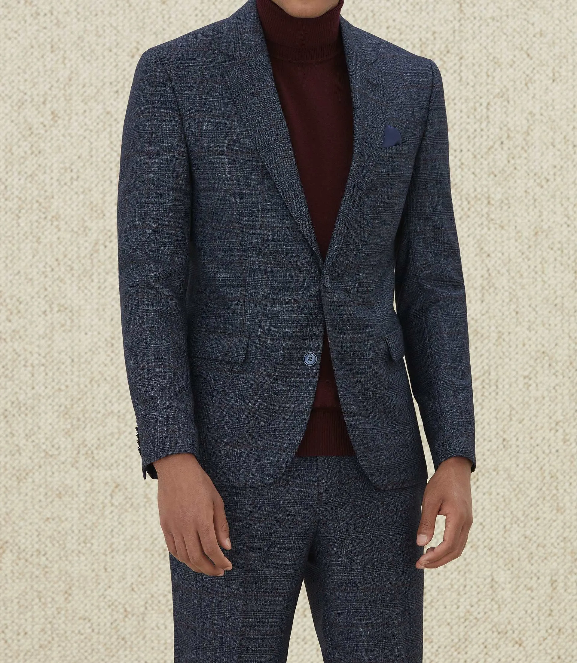 Veste ville Prince de Galles bleu "Eclatant"