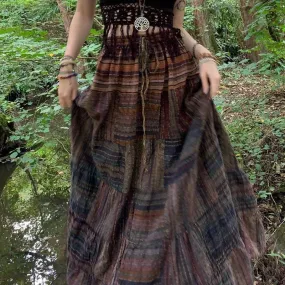 Vevesc y2k Fairycore Vintage High-Waisted Midi Skirt Harajuku Korean Fashion Kawaii Long Pleated Skirt Dark Academia Retro Clothes