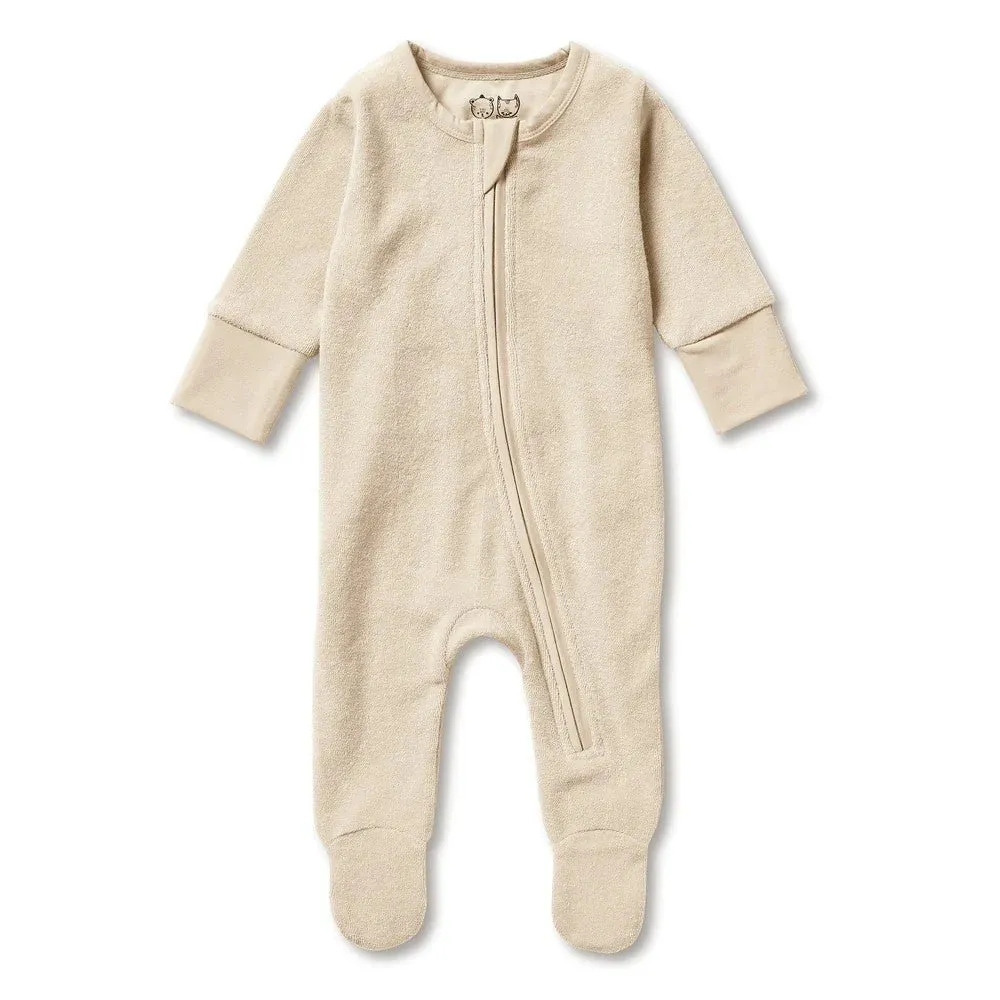 Wilson & Frenchy Oatmeal Organic Terry Zipsuit
