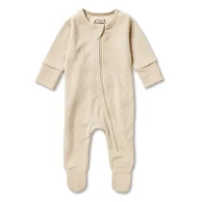 Wilson & Frenchy Oatmeal Organic Terry Zipsuit