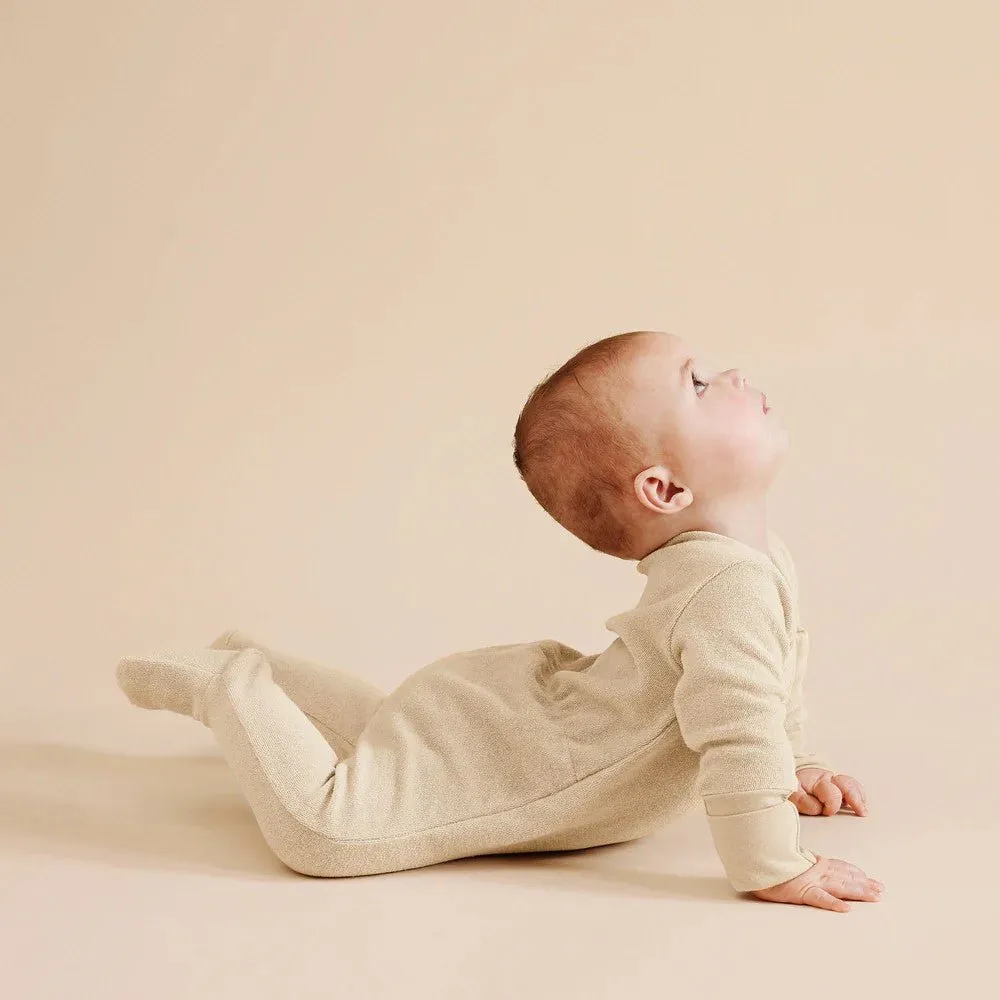 Wilson & Frenchy Oatmeal Organic Terry Zipsuit