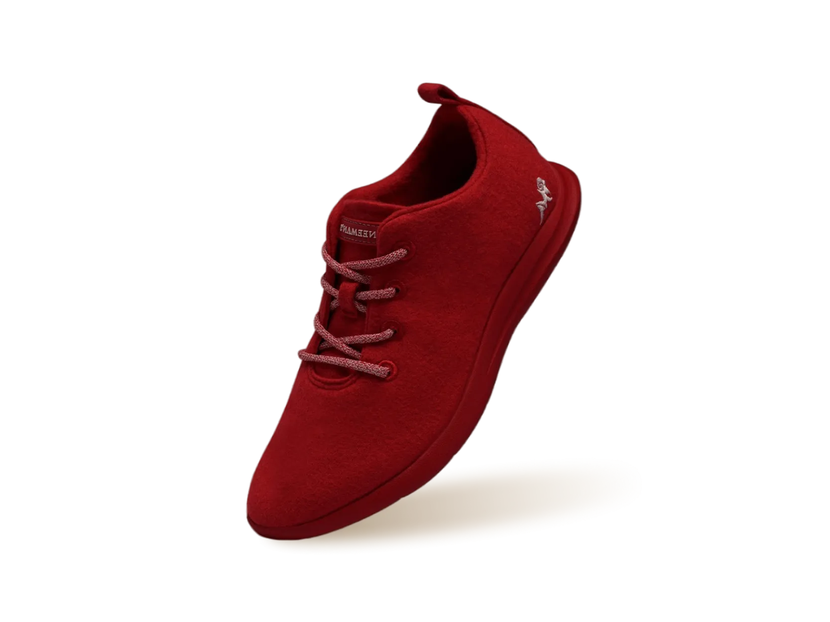 Wool Joggers : Coral Red