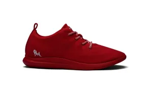 Wool Joggers : Coral Red