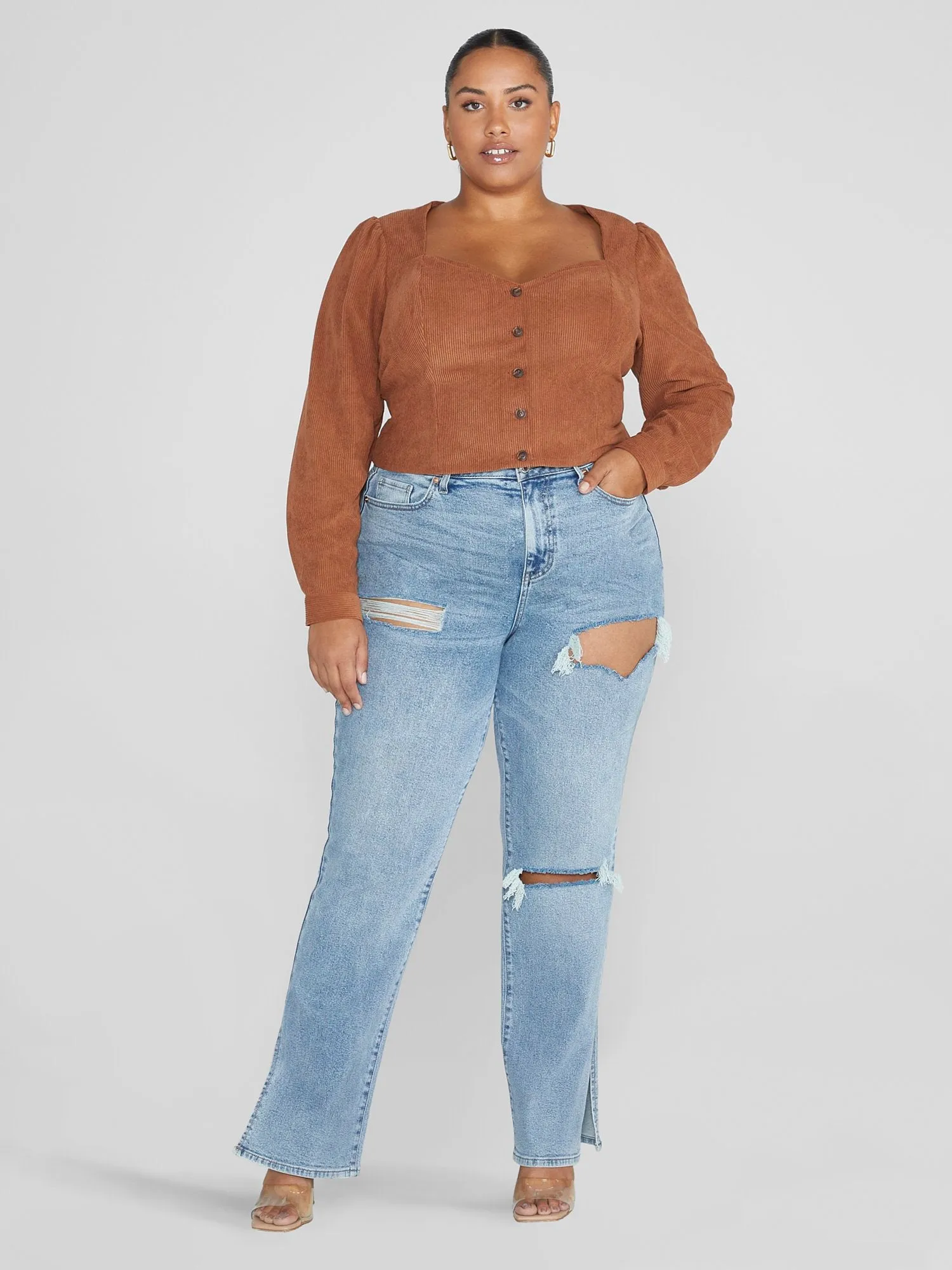 Yolanda Button-Down Corduroy Shirt